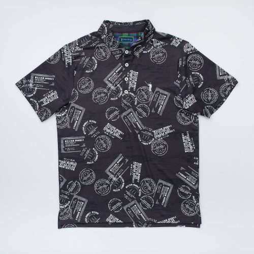 Barrel Aged Black Mens Polo Layflat