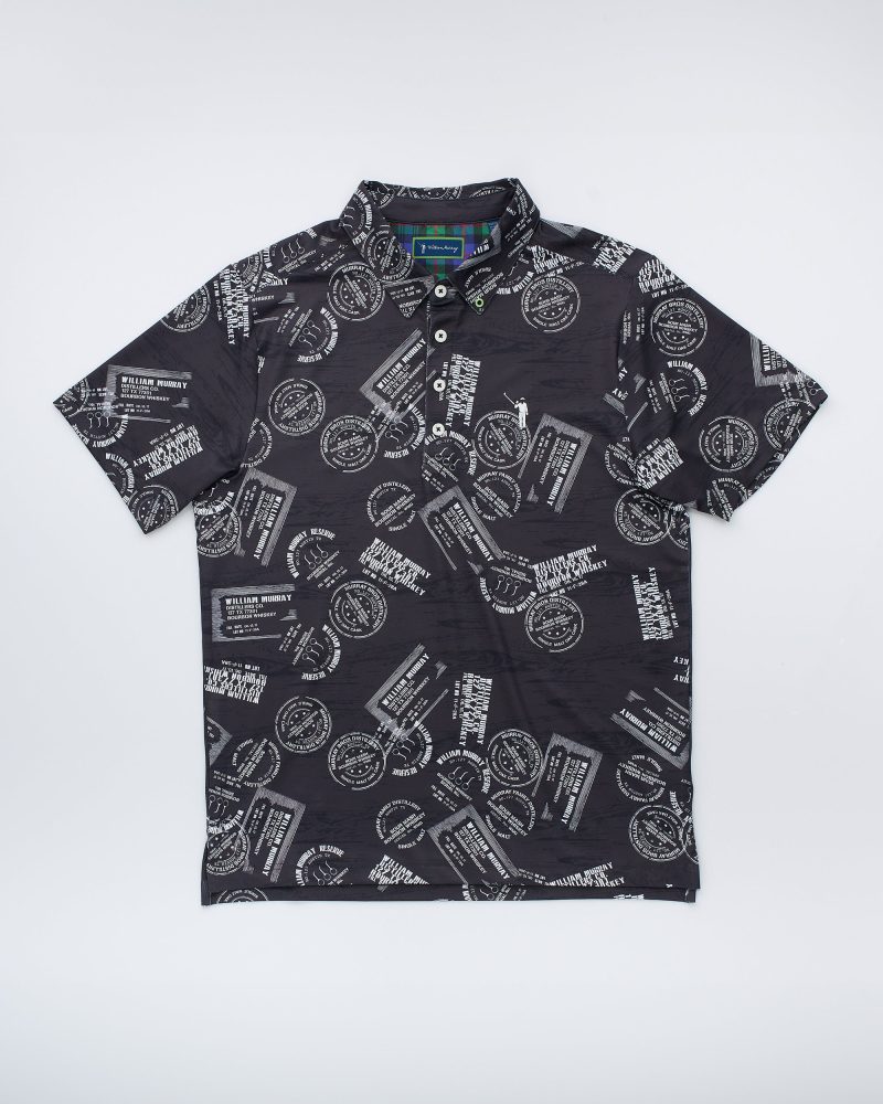 Barrel Aged Black Mens Polo Layflat