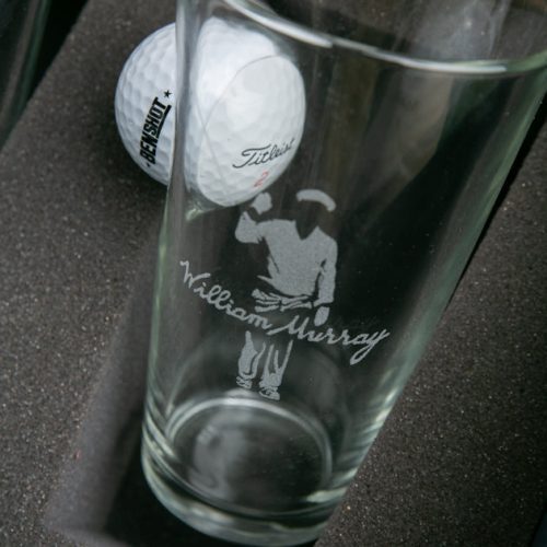 WMG Accessories GolfBallPintGlassSet Clear Unisex LayFlat Zoom Turf