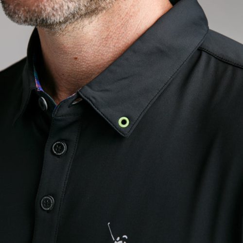 WMG Polo MurrayClassic Black Mens On Figure Eyelet