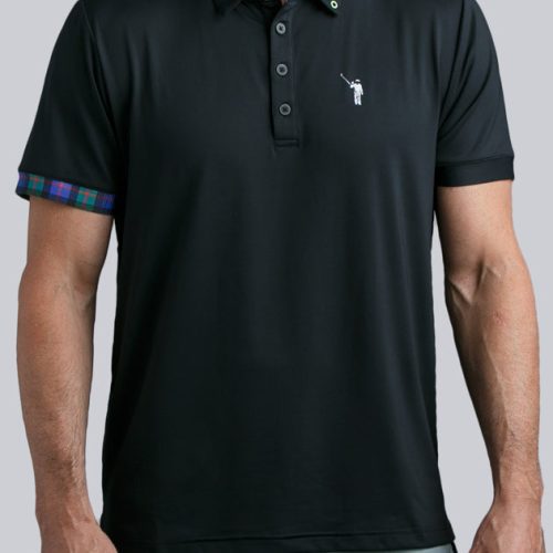 WMG Polo MurrayClassic Black Mens On Figure Front