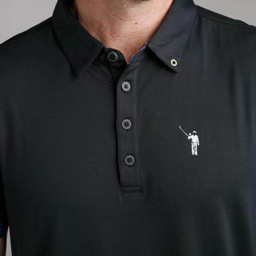 WMG Polo MurrayClassic Black Mens On Figure FrontZoom