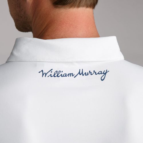 WMG Polo MurrayClassic White Mens On Figure BackDetail Studio