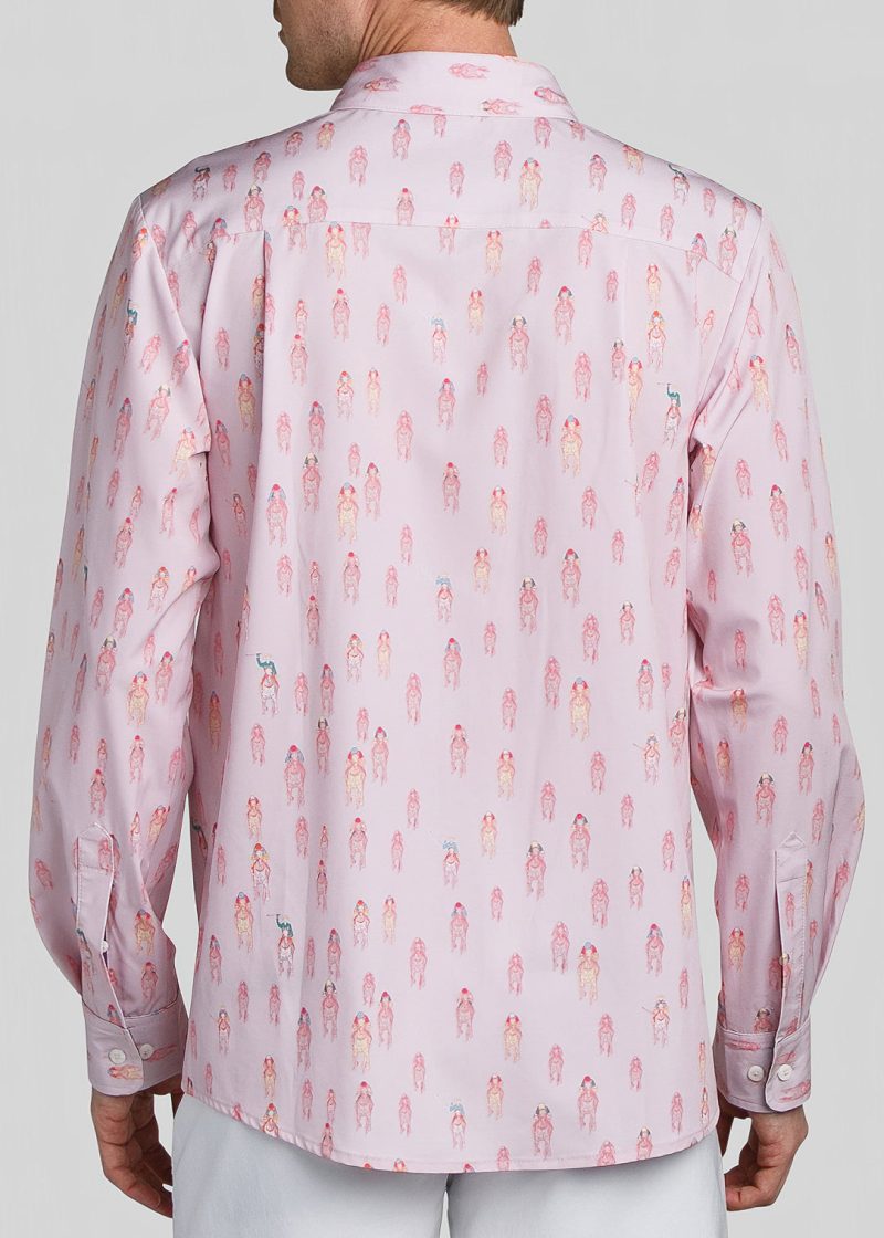 WilliamMurrayGolf Mens LSButtonDown AndTheyreOff 257 163 002 Pink On Figure Back