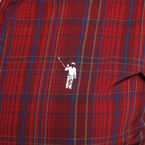 WilliamMurrayGolf Mens LSButtonDown Irreverent 002 163 006 RedTartan On Figure Icon