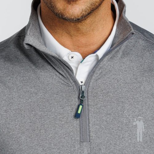 WilliamMurrayGolf Mens Outerwear ChipShotPullover 001 129 001 HeatherGrey On Figure Chest 565ce259 38d8 4d46 a5ee 10f2d39aadea