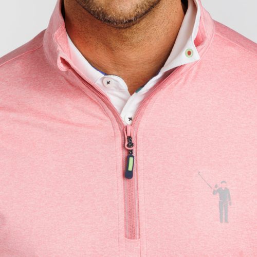 WilliamMurrayGolf Mens Outerwear ChipShotPullover 001 129 001 Pink On Figure Chest 316b569d 6d23 4645 b7b6 dbb36f6f1734