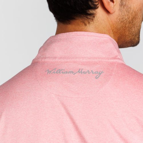 WilliamMurrayGolf Mens Outerwear ChipShotPullover 001 129 001 Pink On Figure Script