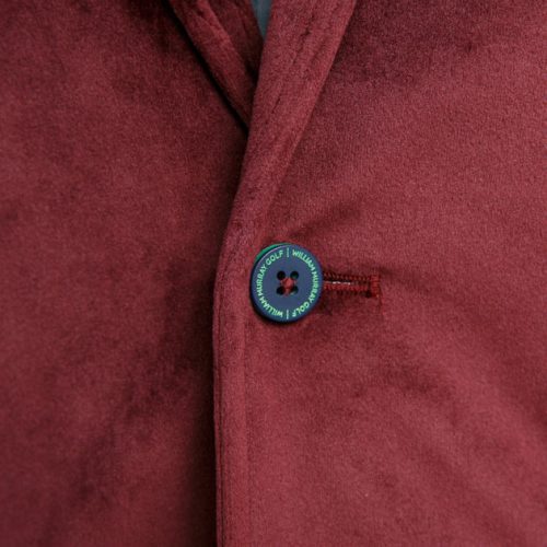 WilliamMurrayGolf Mens Outerwear GentlemansVelvetBlazer 001 106 012 Port On Figure ButtonDetail