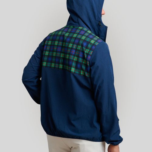 WilliamMurrayGolf Mens Outerwear StowAwayJacket 002 182 002 Tartan On Figure Back