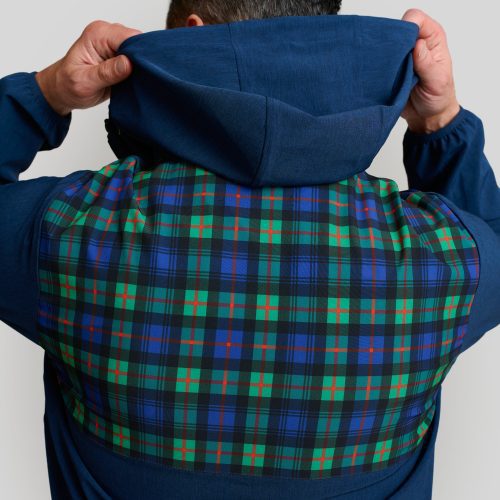 WilliamMurrayGolf Mens Outerwear StowAwayJacket 002 182 002 Tartan On Figure Hood