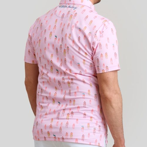 WilliamMurrayGolf Mens Polo AndThey reOff 257 101 103 Pink On Figure Back min