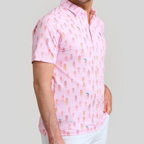 WilliamMurrayGolf Mens Polo AndThey reOff 257 101 103 Pink On Figure Front2 min