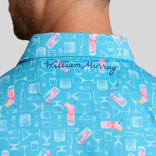 WilliamMurrayGolf Mens Polo AzaleaCocktail 367 101 103 LightBlue On Figure Script min