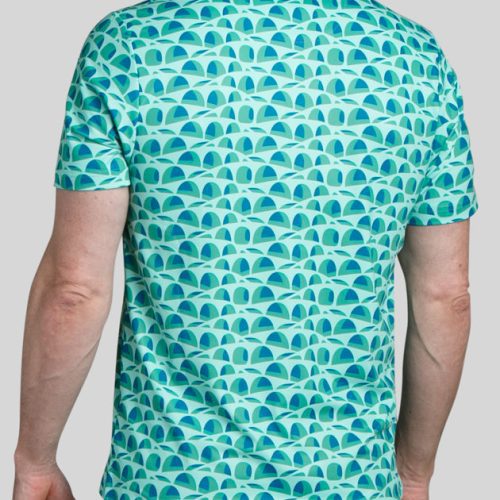 WilliamMurrayGolf Mens Polo BuildingBridges 249 101 003 Seafoam On Figure Back