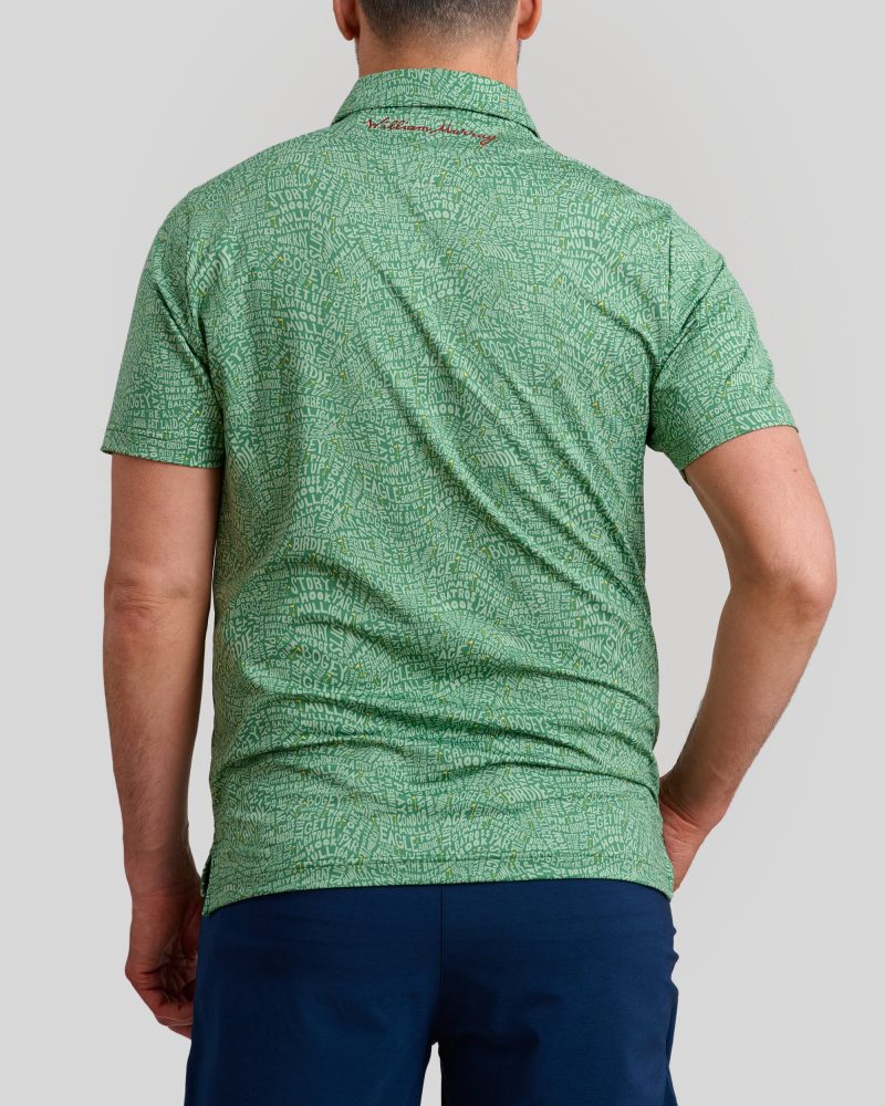 WilliamMurrayGolf Mens Polo CourseTalk 357 101 103 Green On Figure Back