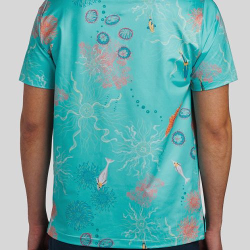 WilliamMurrayGolf Mens Polo ElectricSea 301 101 103 Sea On Figure Back