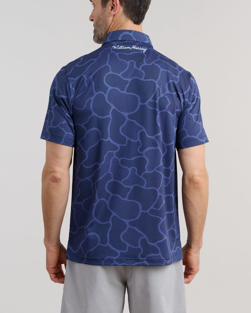 WilliamMurrayGolf Mens Polo InTheWeeds 185 101 103 Navy On Figure Back2