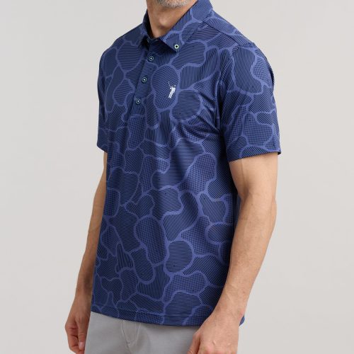 WilliamMurrayGolf Mens Polo InTheWeeds 185 101 103 Navy On Figure Front2