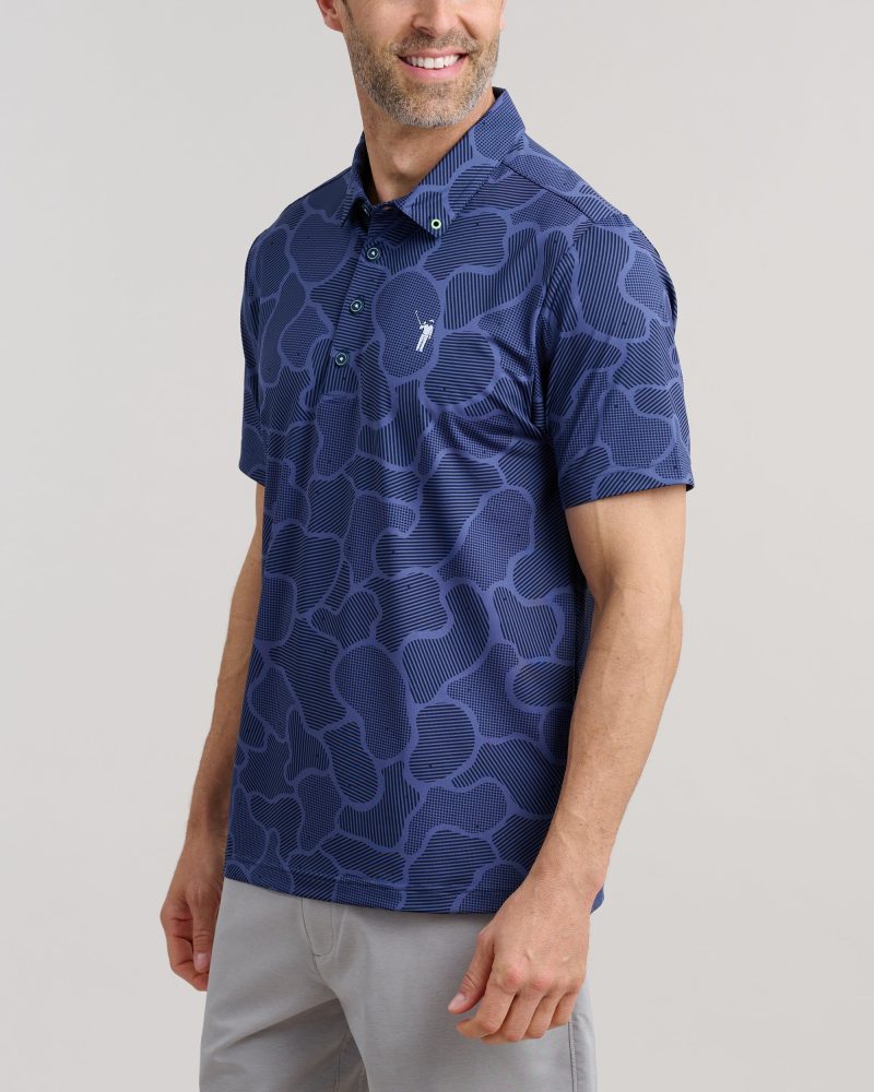 WilliamMurrayGolf Mens Polo InTheWeeds 185 101 103 Navy On Figure Front2