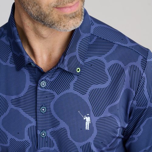 WilliamMurrayGolf Mens Polo InTheWeeds 185 101 103 Navy On Figure Icon