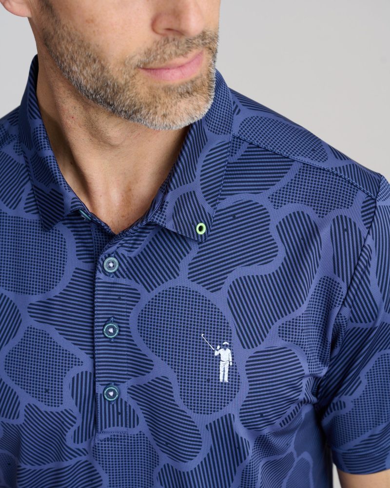 WilliamMurrayGolf Mens Polo InTheWeeds 185 101 103 Navy On Figure Icon