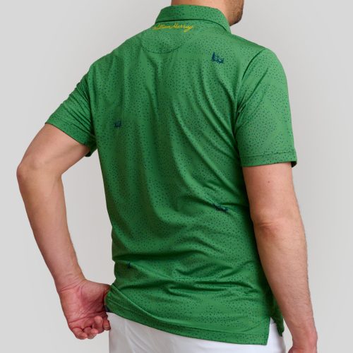 WilliamMurrayGolf Mens Polo JustATrim 005 101 103 Green On Figure Back