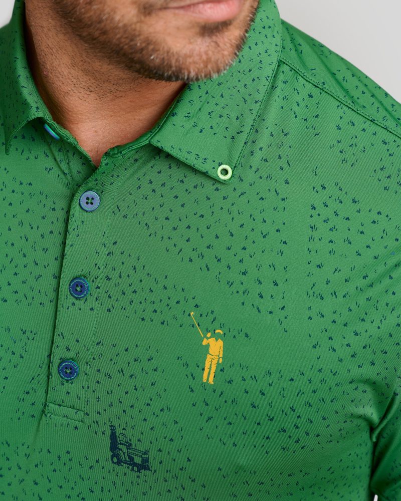 WilliamMurrayGolf Mens Polo JustATrim 005 101 103 Green On Figure Chest