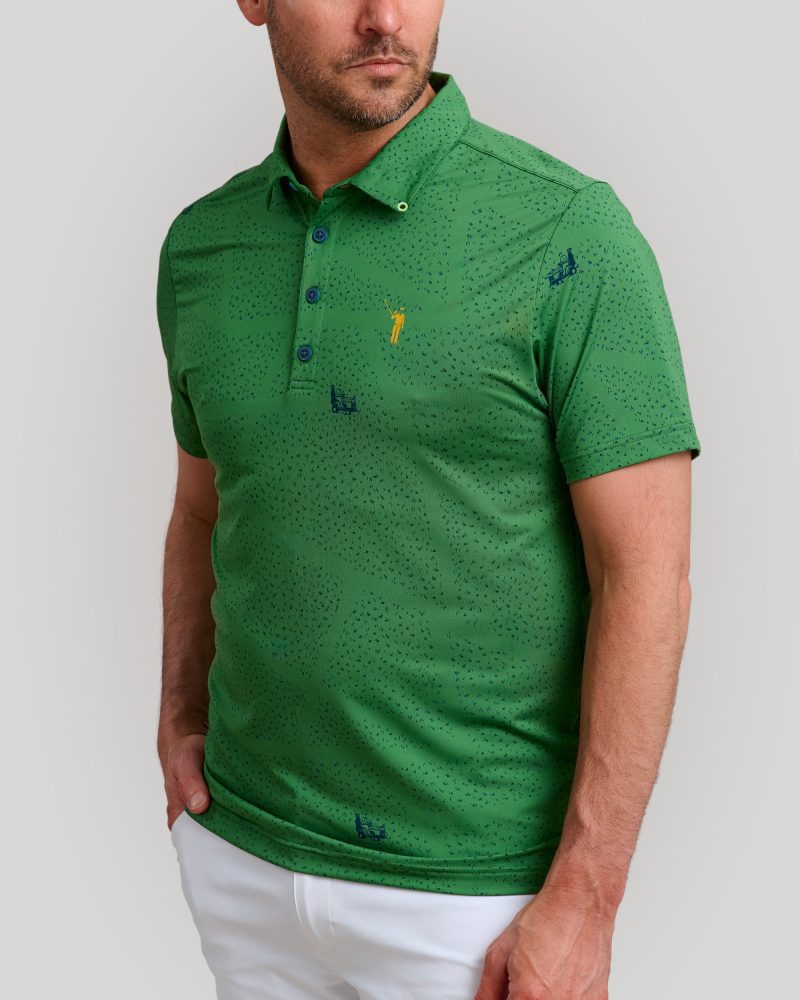 WilliamMurrayGolf Mens Polo JustATrim 005 101 103 Green On Figure Front