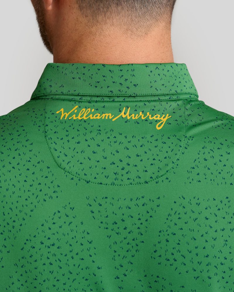 WilliamMurrayGolf Mens Polo JustATrim 005 101 103 Green On Figure Script