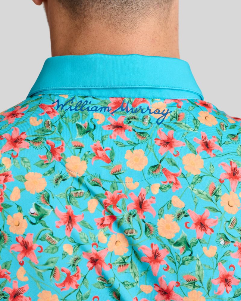 WilliamMurrayGolf Mens Polo LittleShopOfFlorals 358 101 103 SkyBlue On Figure Script min