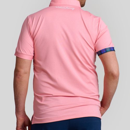 WilliamMurrayGolf Mens Polo MurrayClassic 001 101 001 HeatheredPink On Figure Back