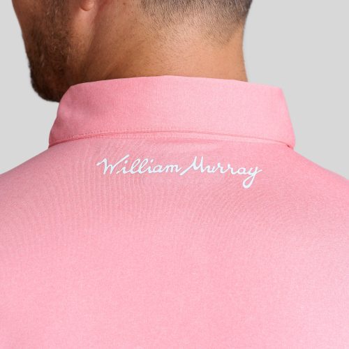 WilliamMurrayGolf Mens Polo MurrayClassic 001 101 001 HeatheredPink On Figure Script