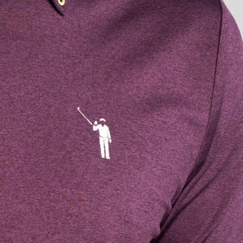 WilliamMurrayGolf Mens Polo MurrayClassic 001 101 001 HeatheredPlum On Figure Icon