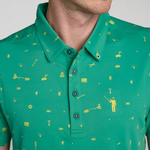 WilliamMurrayGolf Mens Polo OdeToCarl 022 101 003 Green On Figure Chest