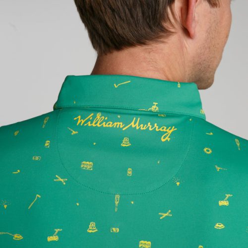 WilliamMurrayGolf Mens Polo OdeToCarl 022 101 003 Green On Figure Script