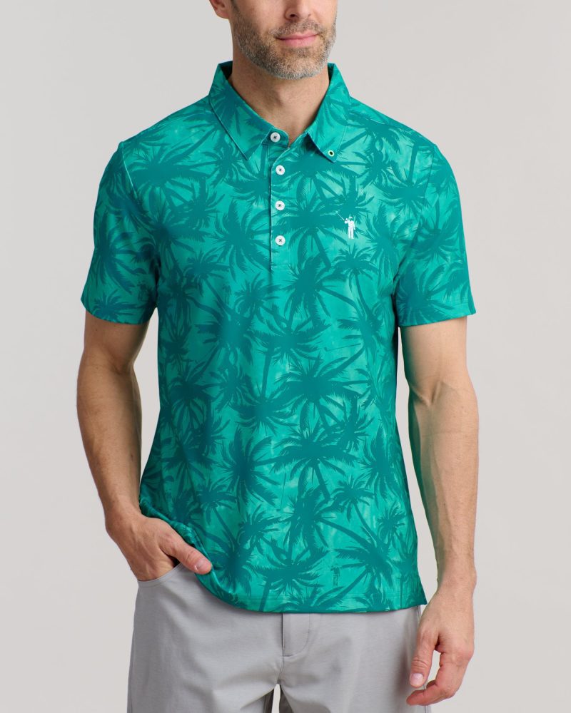 WilliamMurrayGolf Mens Polo PalmerPolo 015 101 003 Green On Figure Front