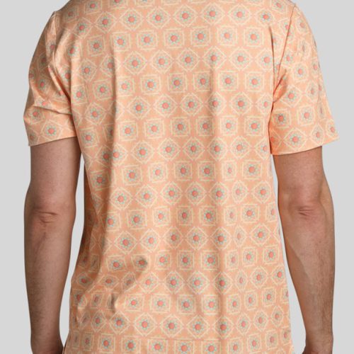 WilliamMurrayGolf Mens Polo SandyTiles 037 101 003 Apricot On Figure Back