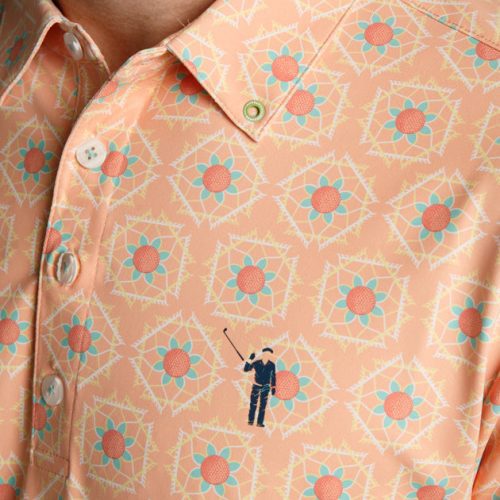 WilliamMurrayGolf Mens Polo SandyTiles 037 101 003 Apricot On Figure Icon