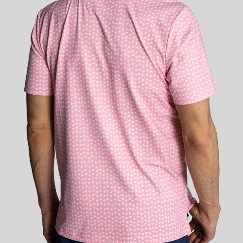 WilliamMurrayGolf Mens Polo SurfsUp 302 101 003 Pink On Figure Back