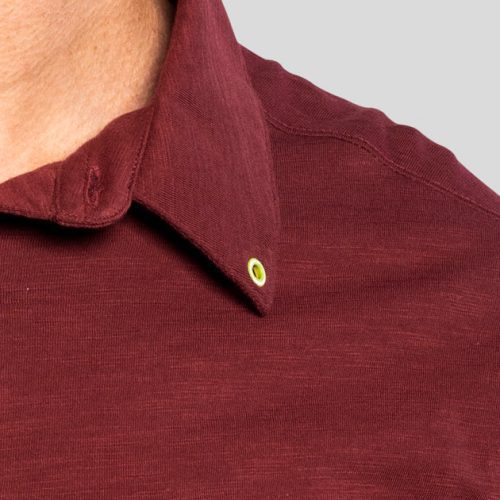 WilliamMurrayGolf Mens Polo WMCornerPocket 001 101 185 Burgundy On Figure Eyelet