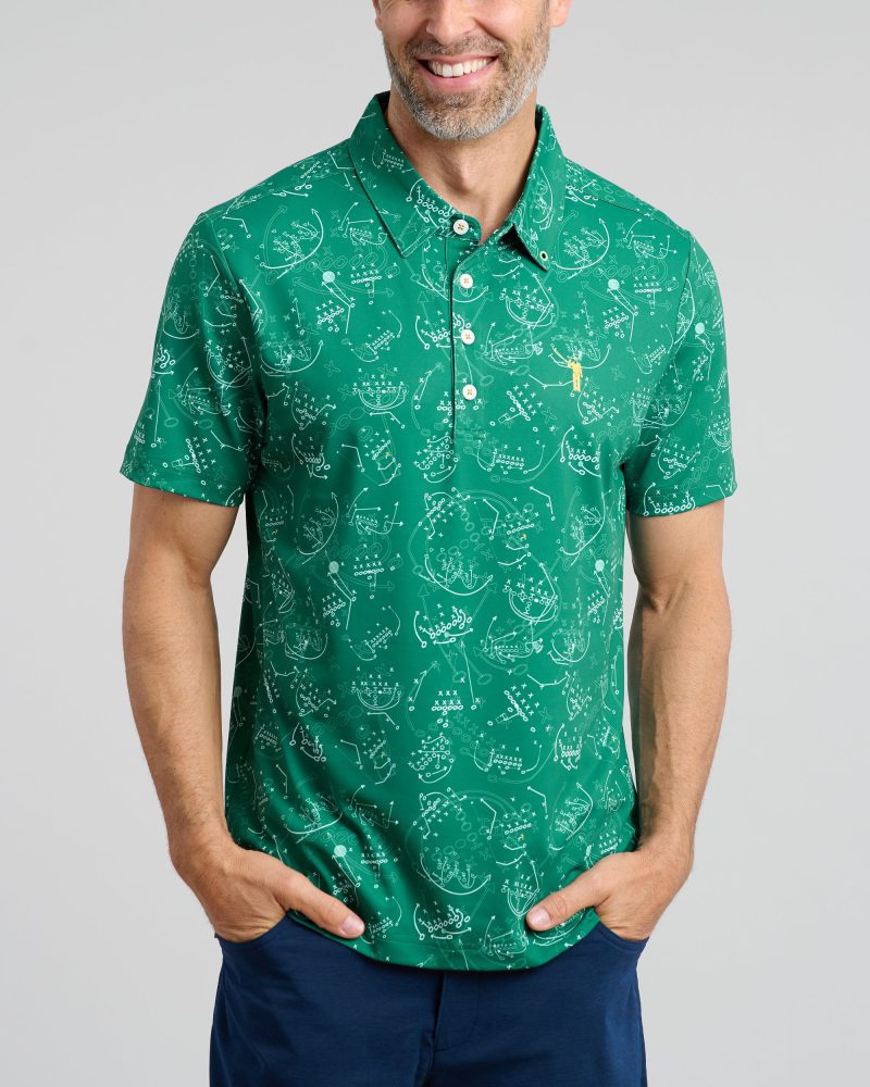 WilliamMurrayGolf Mens Polo XsandOs 335 101 003 Green On Figure Front