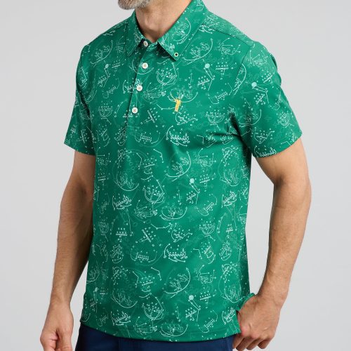 WilliamMurrayGolf Mens Polo XsandOs 335 101 003 Green On Figure Front2