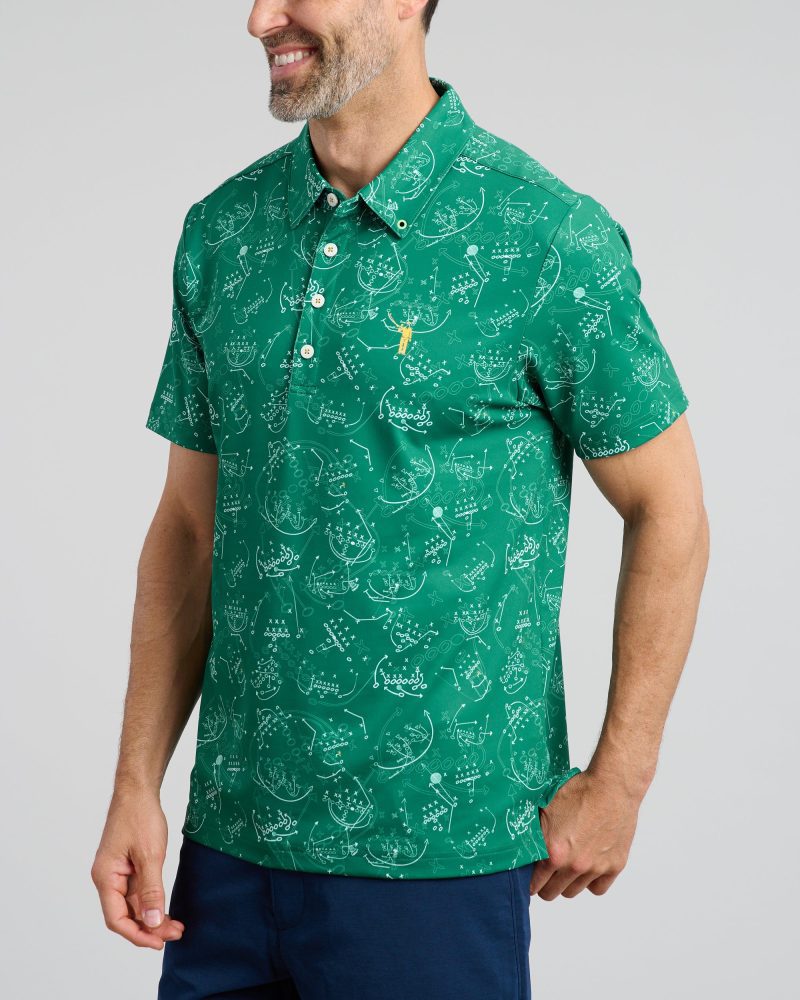 WilliamMurrayGolf Mens Polo XsandOs 335 101 003 Green On Figure Front2