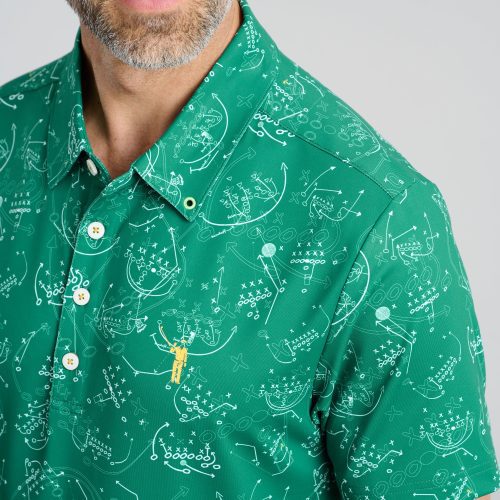 WilliamMurrayGolf Mens Polo XsandOs 335 101 003 Green On Figure collar