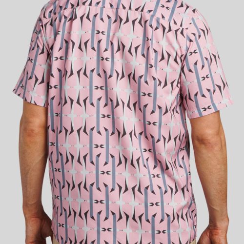 WilliamMurrayGolf Mens SSButtonDown CrashLanding 312 162 092 Pink On Figure Back