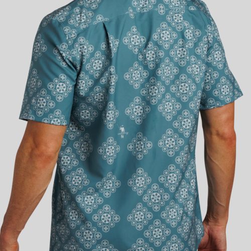 WilliamMurrayGolf Mens SSButtonDown KeepingItReal 285 162 092 Teal On Figure Back