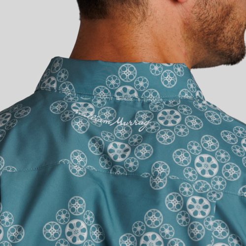 WilliamMurrayGolf Mens SSButtonDown KeepingItReal 285 162 092 Teal On Figure Script