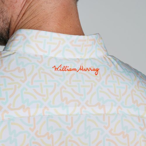 WilliamMurrayGolf Mens SSButtonDown KnottyByNature 256 162 088 White On Figure Script