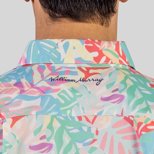 WilliamMurrayGolf Mens SSButtonDown Murraytisse 323 162 004 WhiteMulti On Figure Script